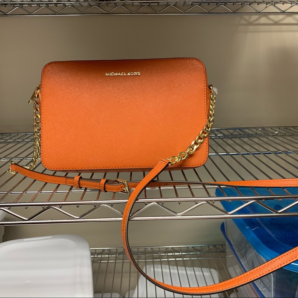 Orange/ Gold Michael Kors crossbody